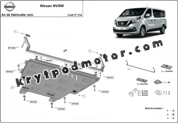 Kryt pod motor Nissan NV300